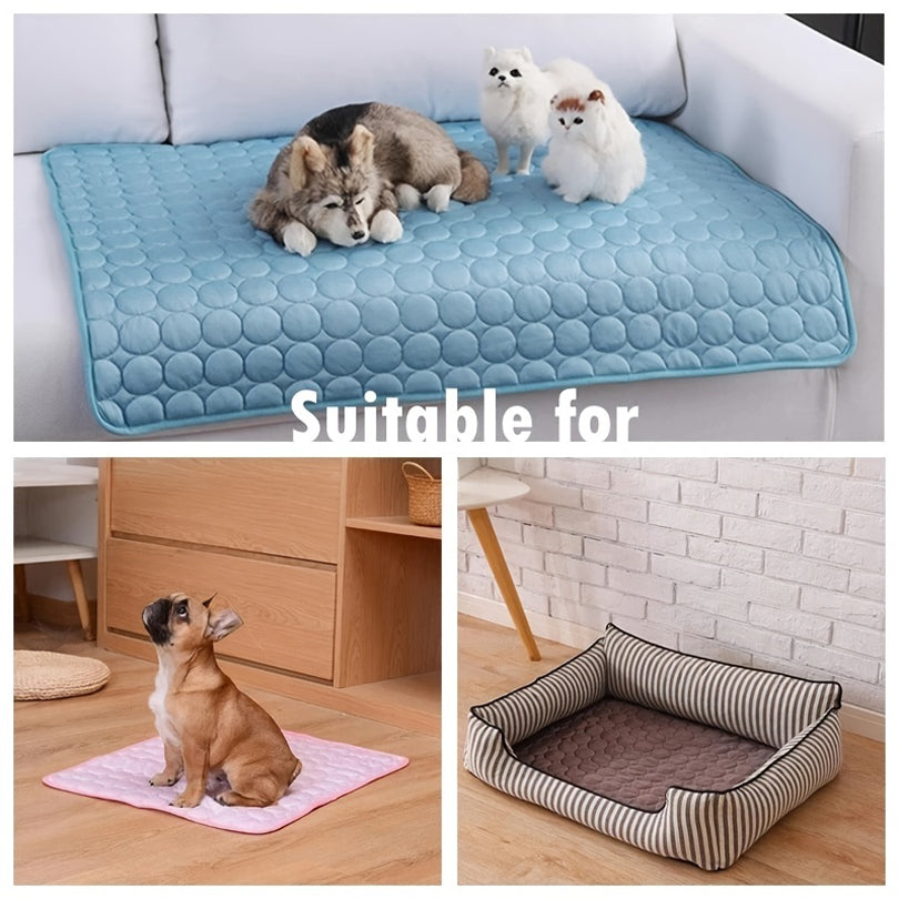 "Cama Fría de Verano para Mascotas - Tecnología Ice Silk"