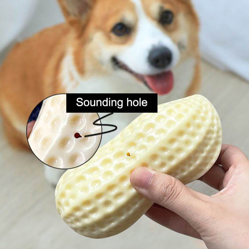 Funny Pet Dog Squeaky Peanut Chew Toy-1
