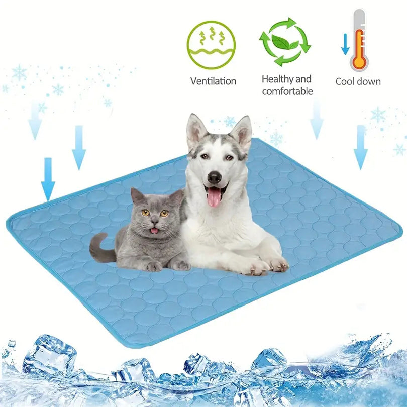 "Cama Fría de Verano para Mascotas - Tecnología Ice Silk"