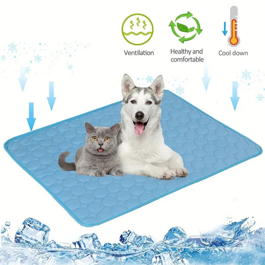 "Cama Fría de Verano para Mascotas - Tecnología Ice Silk"
